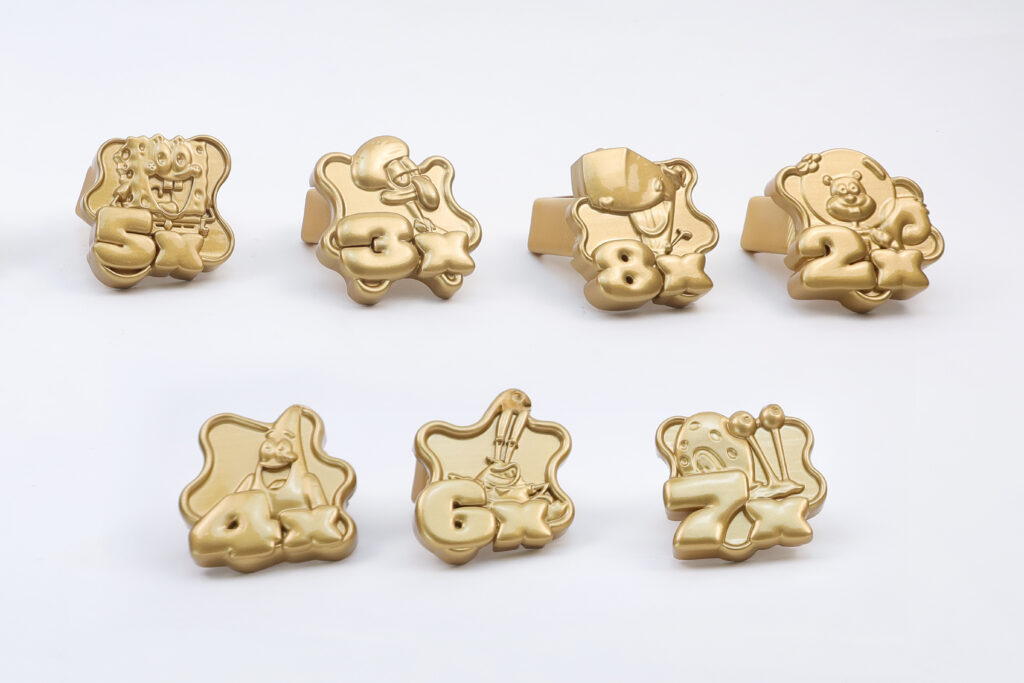 3D Printed NFL Slimetime SpongeBob Squarepants Badges